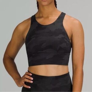 Lululemon Athletica Longline WunderTrain  Camo Sports Bra
